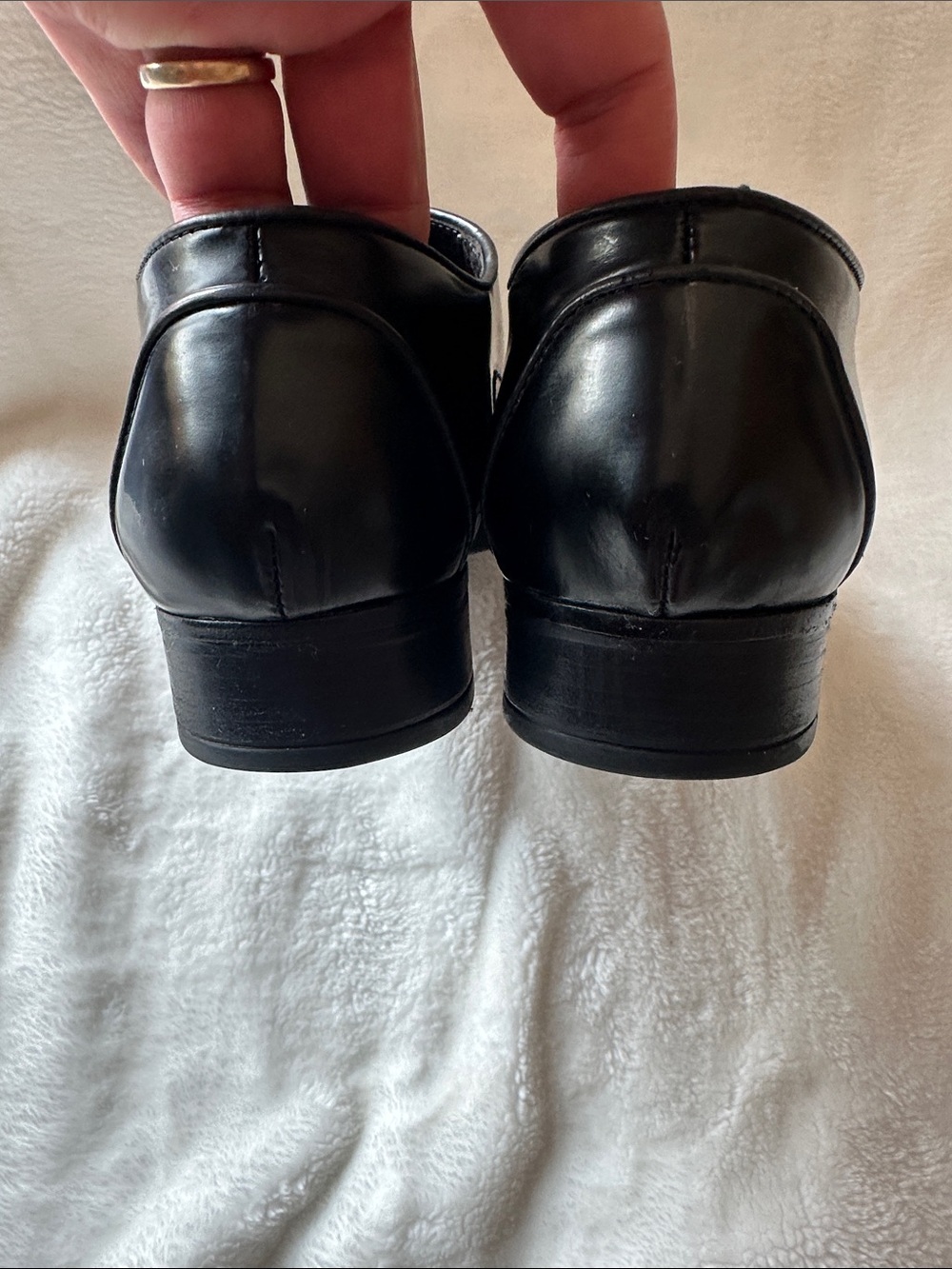 FABIANELLI Women’s Black Patent Leather Brogue Dress Shoes Sz 10 Classic Luxury - Picture 6 of 11